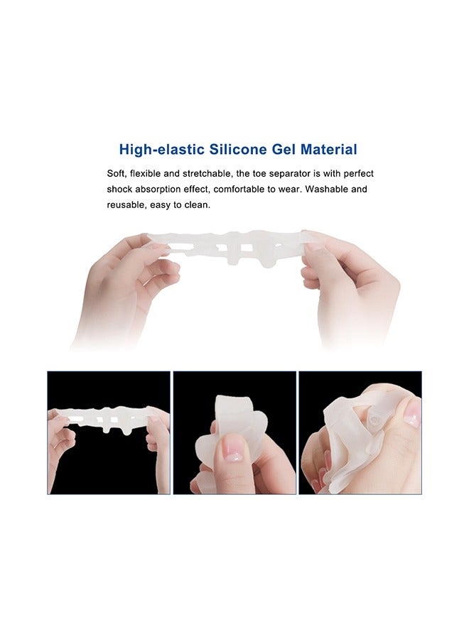 1 Pair Silicone Toe Separators Straightener Bunion Corrector - Image 2