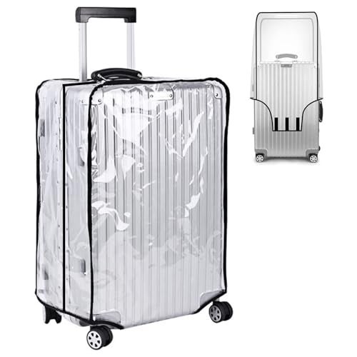 Handcuffs Transparent Luggage Trolley Protective Covers PVC Waterproof Travel Bag Suitcase Cover (32 Inches) (22" X 13.8" X 29.9") - Image 2