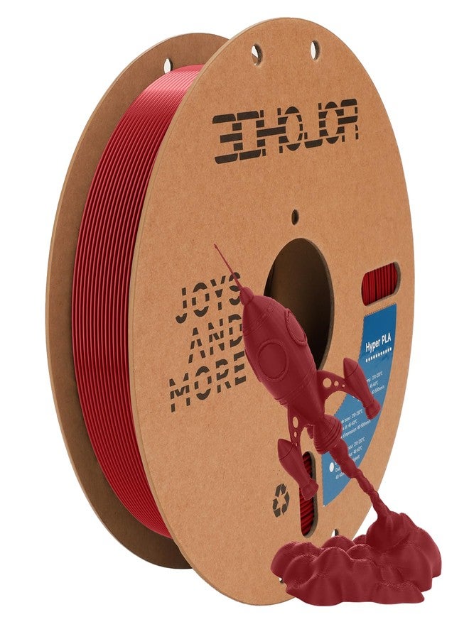 3DHoJor 3D Printing Filament High Speed PLA 300mm/s Cardboard Spool 1kg (2.2lbs),Dimensional Accuracy +/- 0.03 mm Fit Most 3D FDM Printer-Fire Engine Red - Image 1