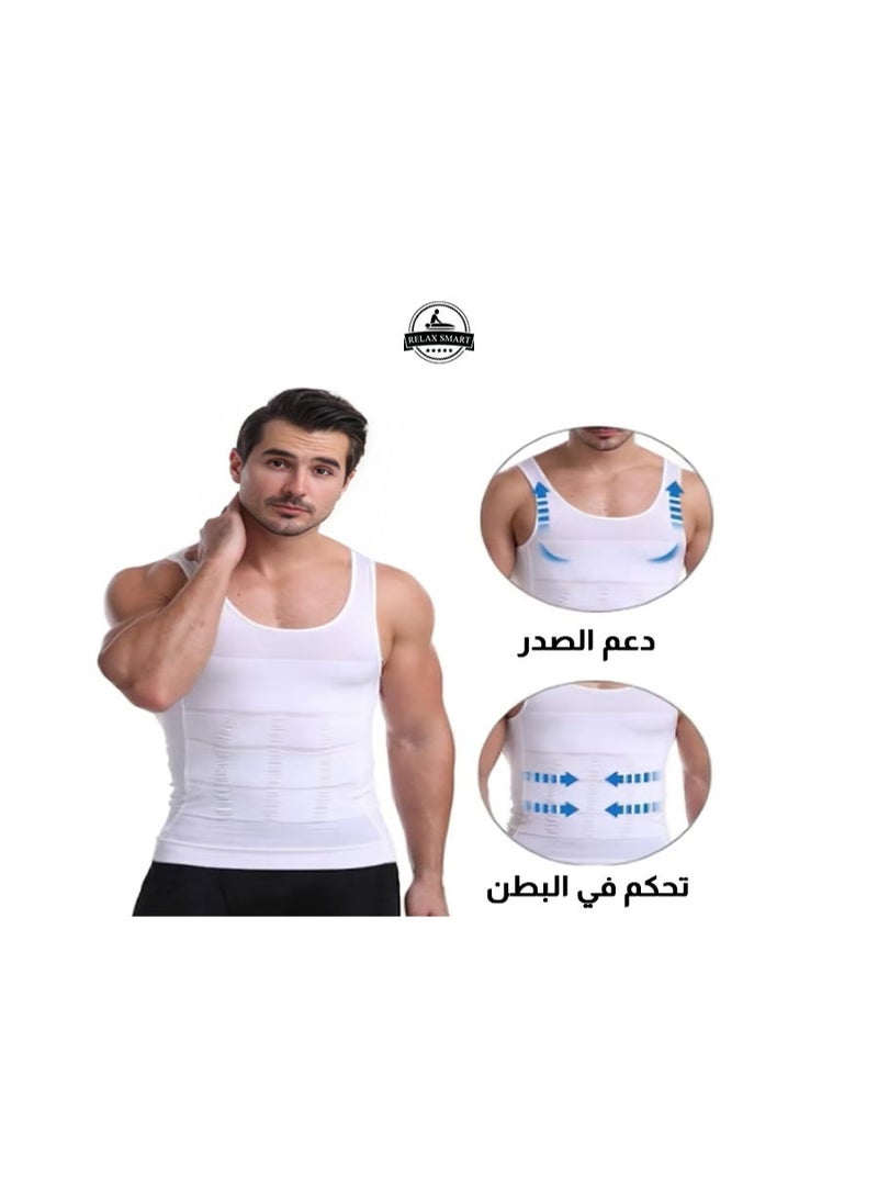 ريلاكس سمارت حزام تنحيف للرجال – قطعتان من مشد الجسم والخصر لتصحيح القوام ودعم الظهر أثناء التمرين أو الاستخدام اليومي - Image 2