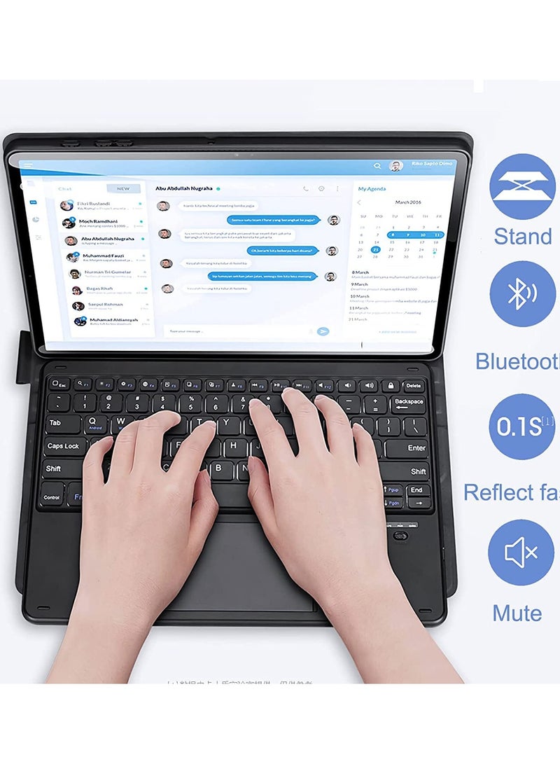 erorex Keyboard Case Compatible with Samsung Galaxy Tab S8 Ultra 14.6 Inch 2022, Magnetically Detachable Bluetooth Keyboard with Touchpad, Slim Stand Cover, Auto Sleep/Wake,  - Image 3