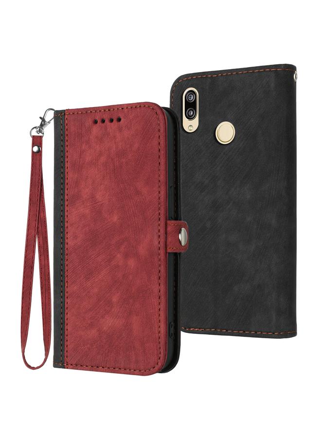 Zaboon Case For Huawei P20 Lite Side Buckle Double Fold Hand Strap Leather Phone Case - Image 1