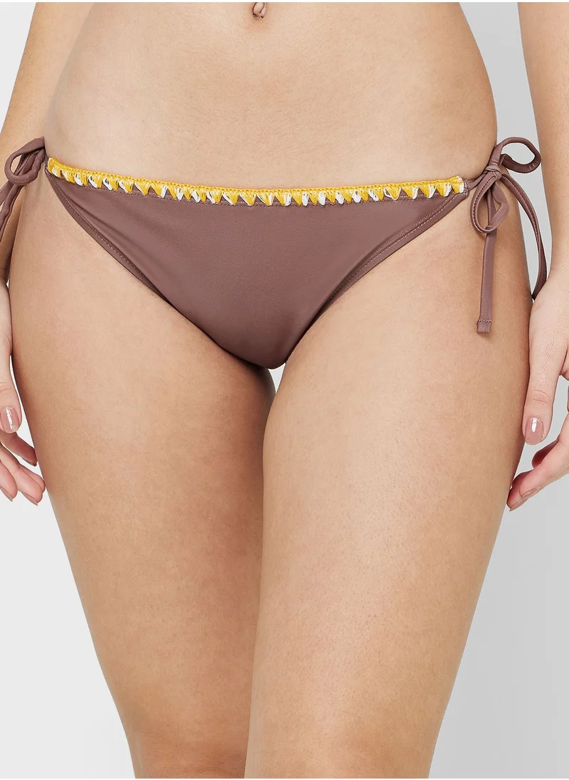 ONLY Tie Detail Bikini Top & Bottom Set