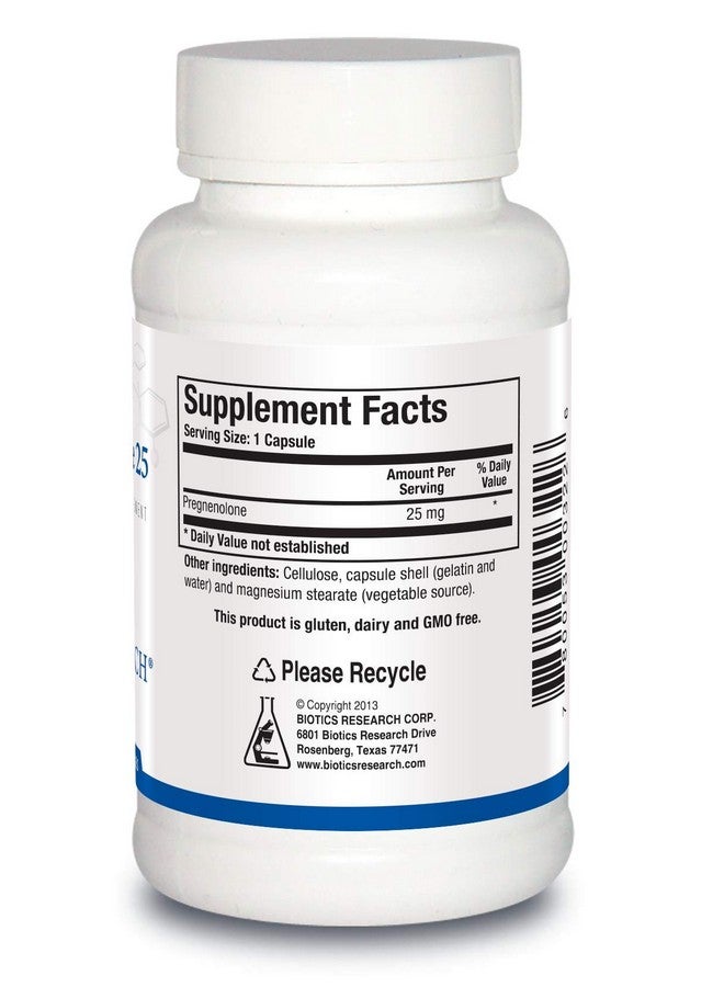 Biotics Research Biotics Research Pregnenolone 25-25 mg Pregnenolone Support, Memory & Hormone Balance, Hormone Precursor or Parent Hormone. 90 Capsules - Image 2