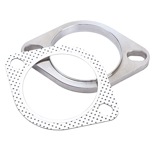 Rwraps Stainless Steel Exhaust Flange 2 Bolt 3 Inch Exhaust Flange Gasket Connection Kit 3 Inch77mm - Image 1