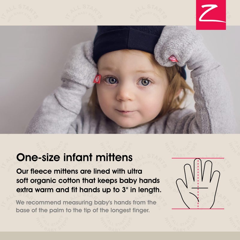 Zutano Unisex Baby Cozie Lined Mitten, Cream, One Size - Image 4