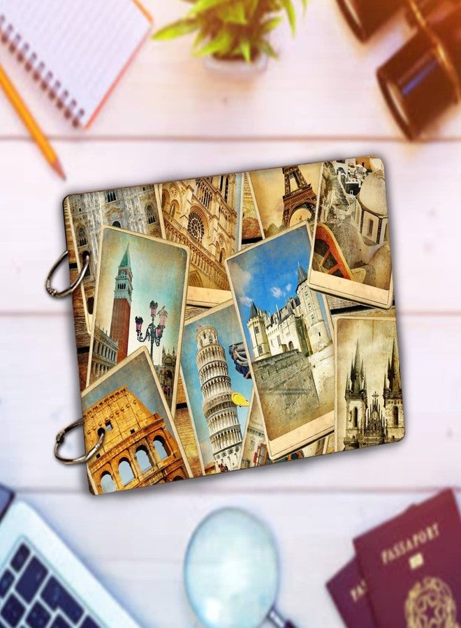 WallDaddy- Scrapbook Crafts (Wonders Photo) Scrap Book | Wooden Photo Album | 40 Black Color Paper Size "22 X 16 cm" Wooden Photo Book | Memories Book | Photo Frame & Albums Large - Image 4