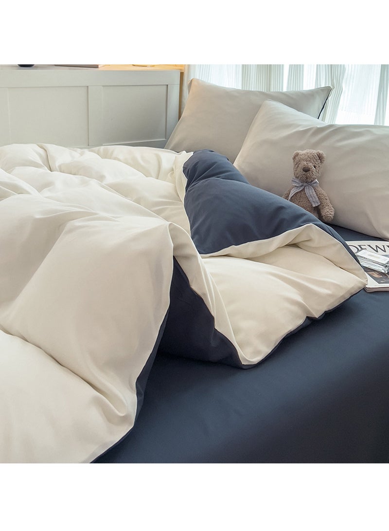 Sharpdo 4-Piece Set Bedding Modal Quilt Cover Set with 1 Quilt Cover 1 Sheet and 2 Pillowcases 2m Bed (220*240cm) - Image 5