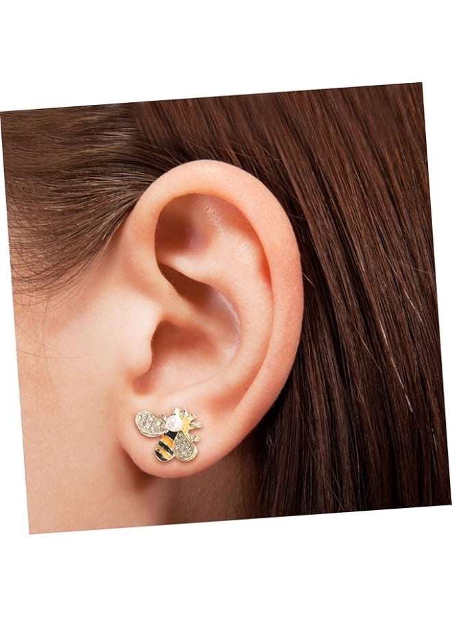 Daisy 1Pair Daisy Ear Studs for Women Asymmetrical Flower Small Dainty Jewelry for Teens Unique Special Occasions Durable and Eye Design - Image 4