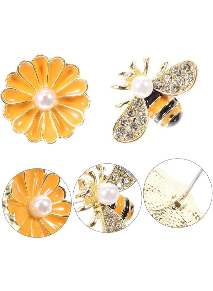 Daisy 1Pair Daisy Ear Studs for Women Asymmetrical Flower Small Dainty Jewelry for Teens Unique Special Occasions Durable and Eye Design - Image 3