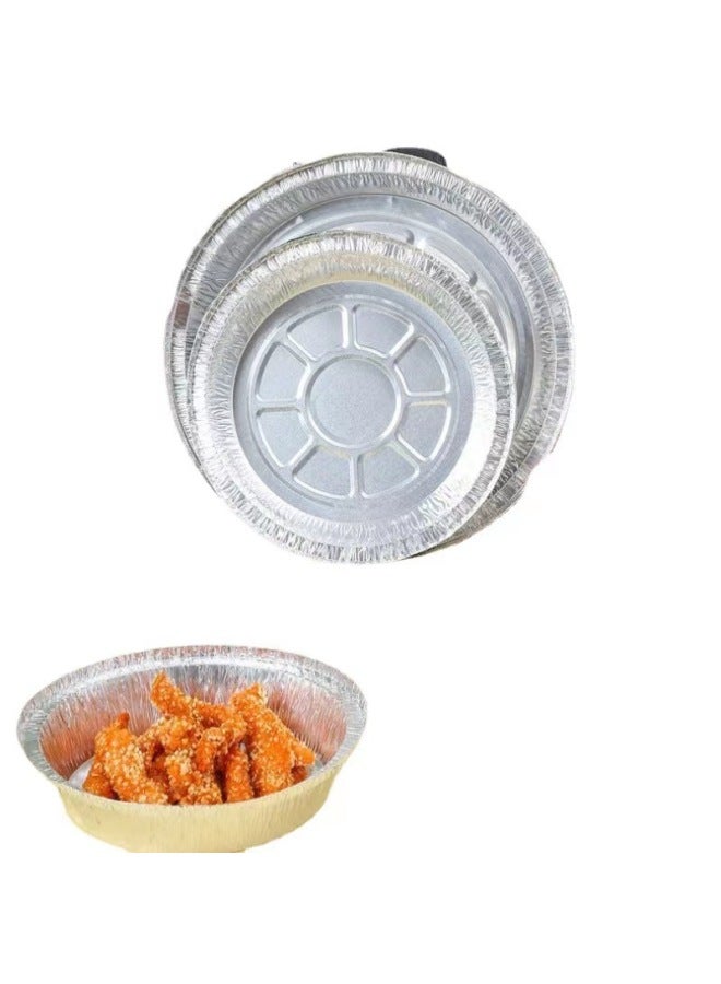 Special Aluminum Foil Plate For Air Fryer Thickened Tin Paper Bowl Round Barbecue Tin Paper Box Oven Baking Aluminum Foil Paper Tray-Specification:8 Inch Pack Of 20  - Image 5