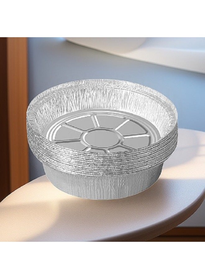Special Aluminum Foil Plate For Air Fryer Thickened Tin Paper Bowl Round Barbecue Tin Paper Box Oven Baking Aluminum Foil Paper Tray-Specification:8 Inch Pack Of 20  - Image 2