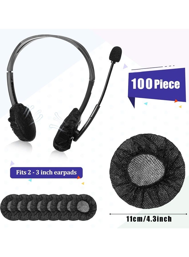100 Pieces Headphone Ear Covers Disposable Earphone Sanitary Non-Woven Stretch Earpad Covers Fit for Most on Ear Headphones - Image 2