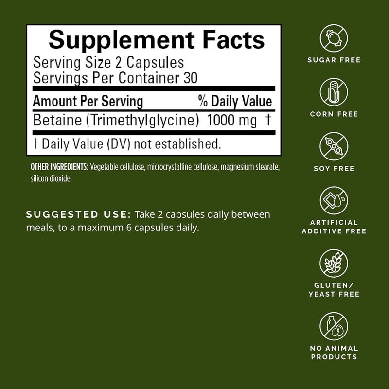 BRAINMD دكتور أيمين براين إم دي بيتاين تي إم جي 60 كبسولة دعم المزاج ميثيل خالي من الجلوتين 30 حصة - Image 2