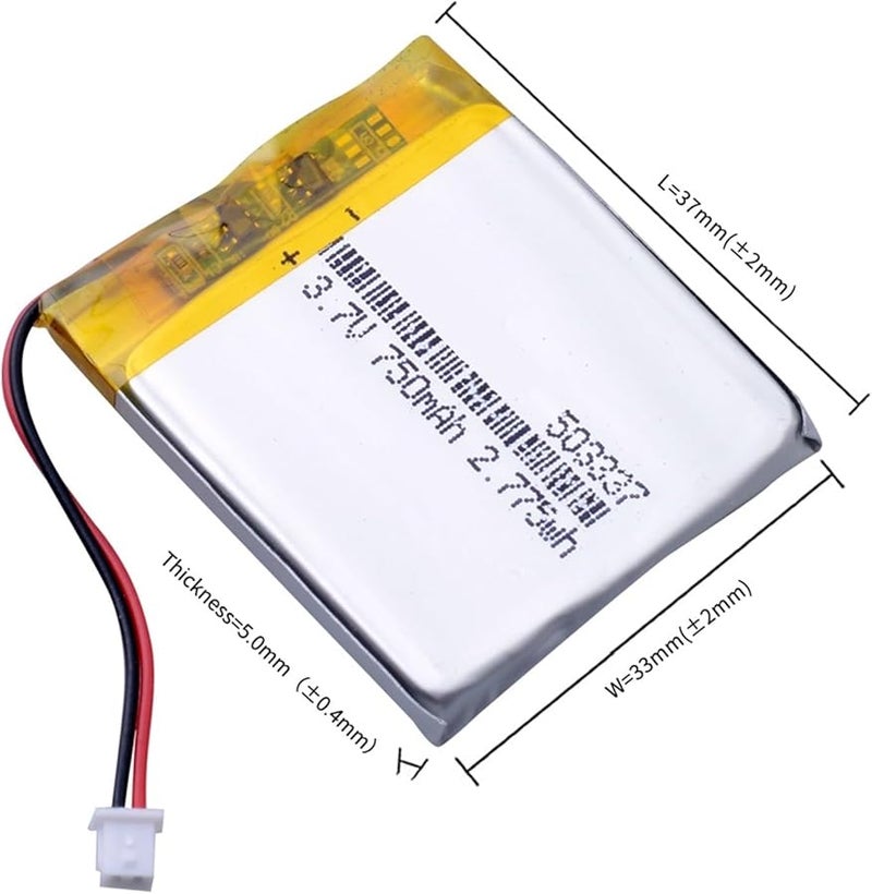 3 7V 750mAh Rechargeable Lithium Ion Battery With 2W Plug - Image 3