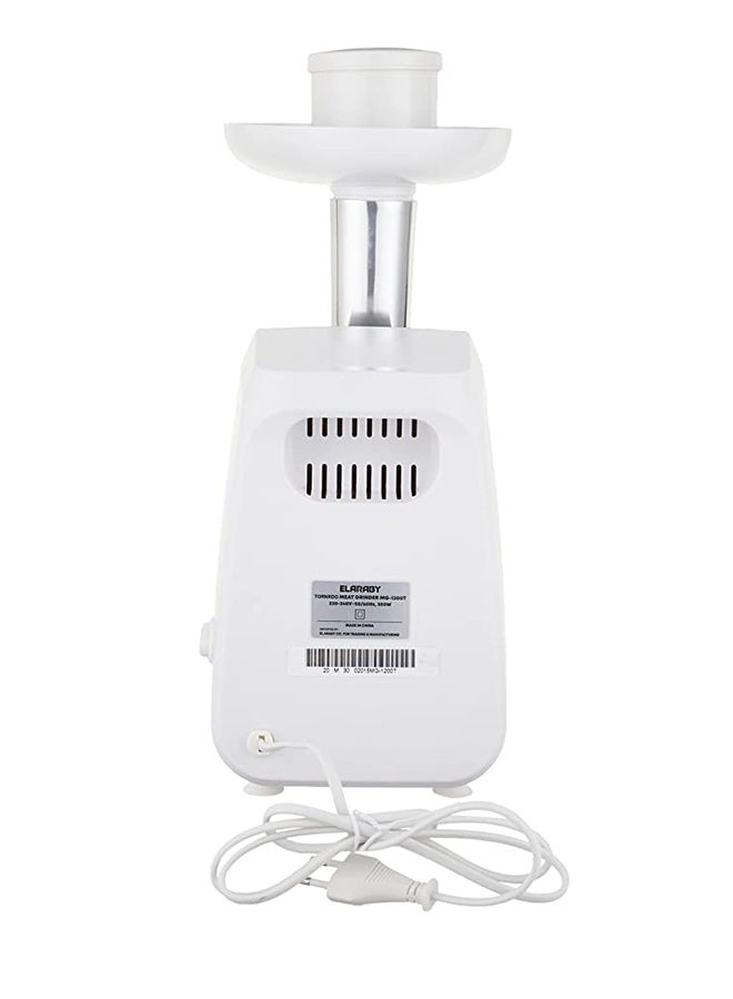 TORNADO Meat Grinder Stainless Discs, Turbo Speed, 1200 W MG-1200T White - Image 5