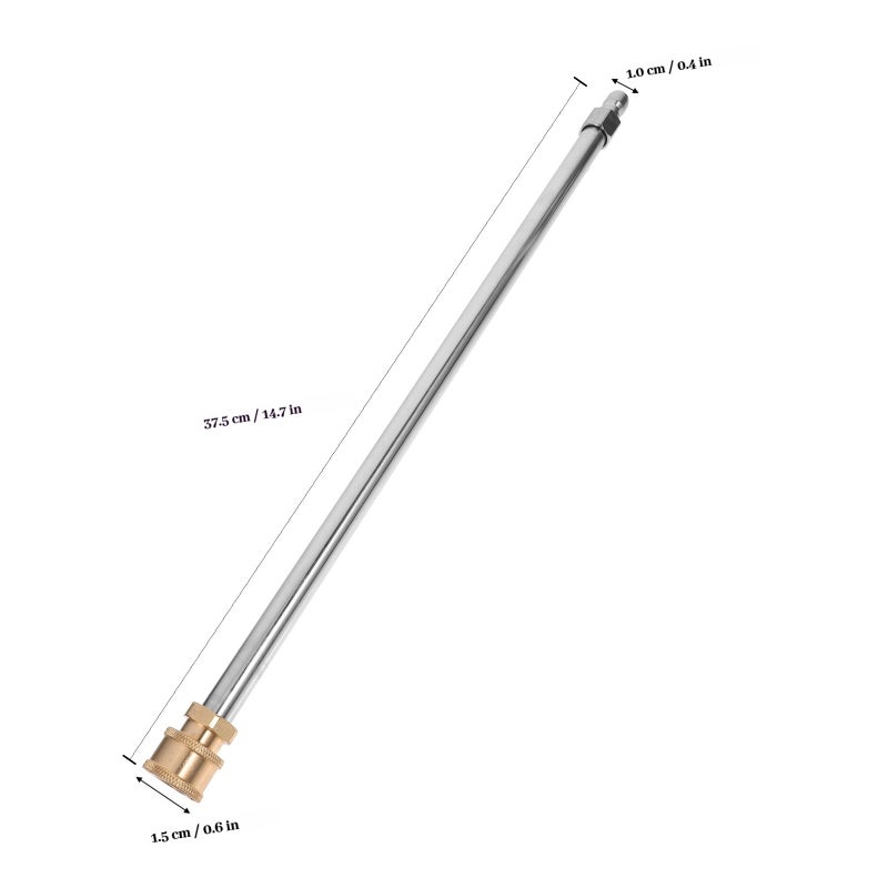 Car Washer Extension Metal Extension Rod Pressure Washer Accessory Pressure Washer Rod Vehicle Washing Tool - Image 2