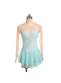 VUELO Sapphire Blue Skating Clothes Performance Clothes Children Adult Clothes Figure Skating Color Skirt Funo Girl Competition Long Sleeve  - Image 4