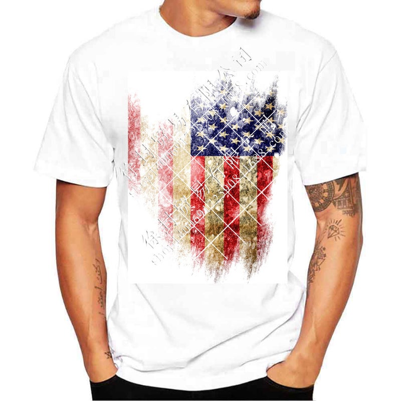 All Flags 3D Short-Sleeved T-Shirt Men's Round Neck Short-Sleeved Large Size Trendy S - Image 4