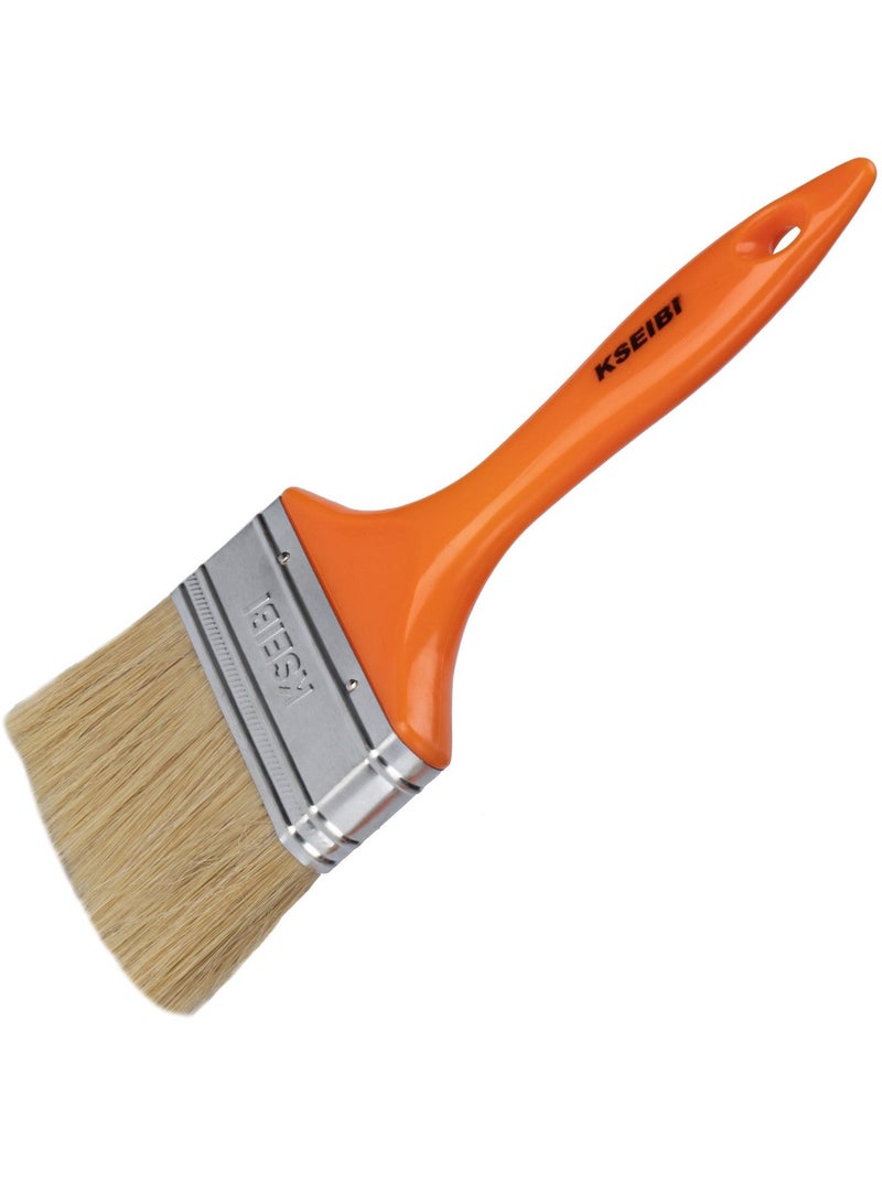 KSEIBI Orange Paint Brush, Paint Brush for Walls, General Purpose Industrial and Natural Bristle Paint Brush, Professional Paint Tools with Wood Handle for DIY Paint, Furniture, Fences, Deck, and Wall Trim. - Image 2