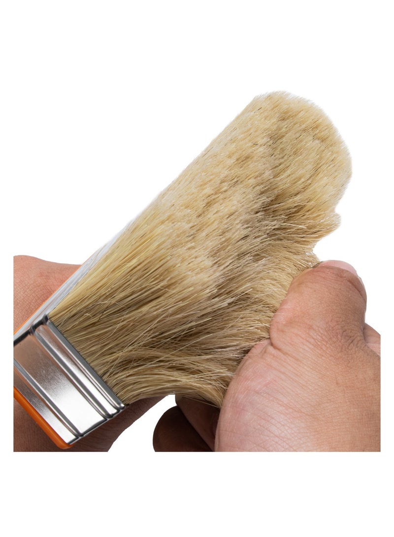 KSEIBI Orange Paint Brush, Paint Brush for Walls, General Purpose Industrial and Natural Bristle Paint Brush, Professional Paint Tools with Wood Handle for DIY Paint, Furniture, Fences, Deck, and Wall Trim. - Image 5