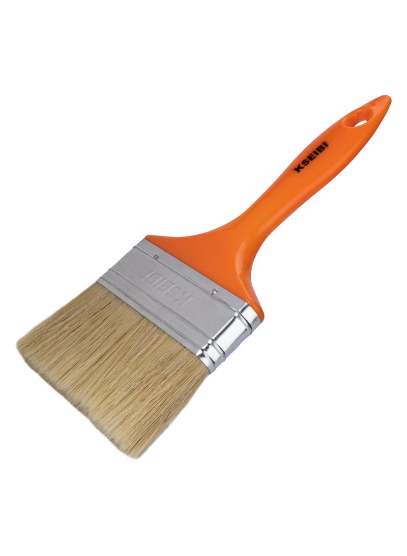 KSEIBI Orange Paint Brush, Paint Brush for Walls, General Purpose Industrial and Natural Bristle Paint Brush, Professional Paint Tools with Wood Handle for DIY Paint, Furniture, Fences, Deck, and Wall Trim. - Image 1