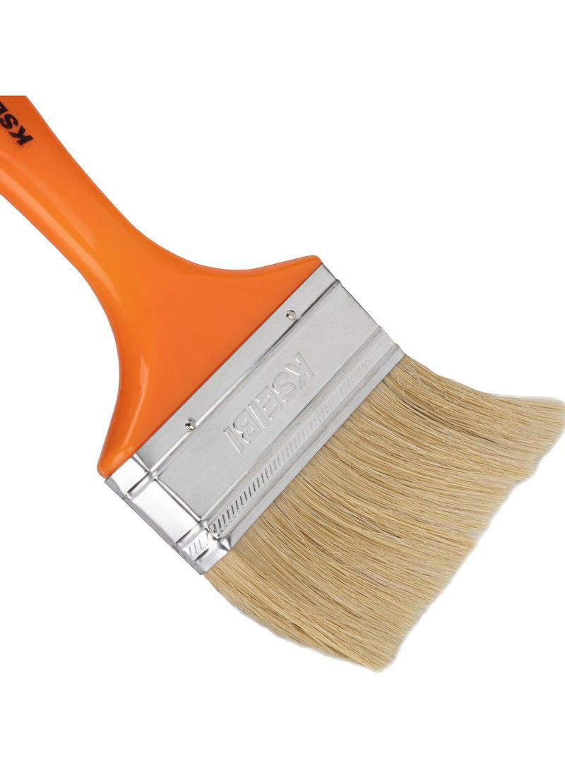 KSEIBI Orange Paint Brush, Paint Brush for Walls, General Purpose Industrial and Natural Bristle Paint Brush, Professional Paint Tools with Wood Handle for DIY Paint, Furniture, Fences, Deck, and Wall Trim. - Image 4