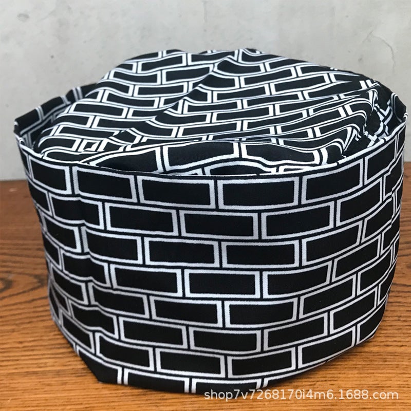 Japanese And Korean Style Cooking Cap Waiter Work Cap Chef Cap Kitchen Breathable Flat Top Cap Net Top Cap - Image 4