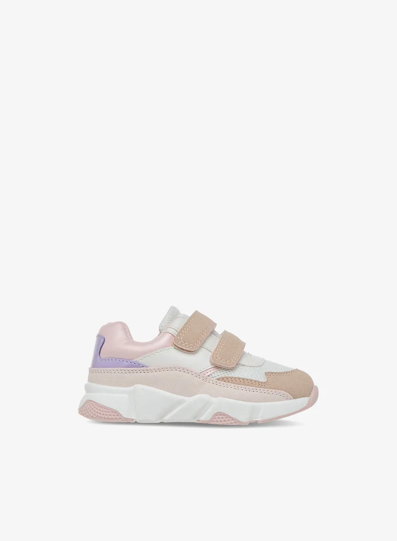 Barefeet Panelled Sneakers with Hook and Loop Closure