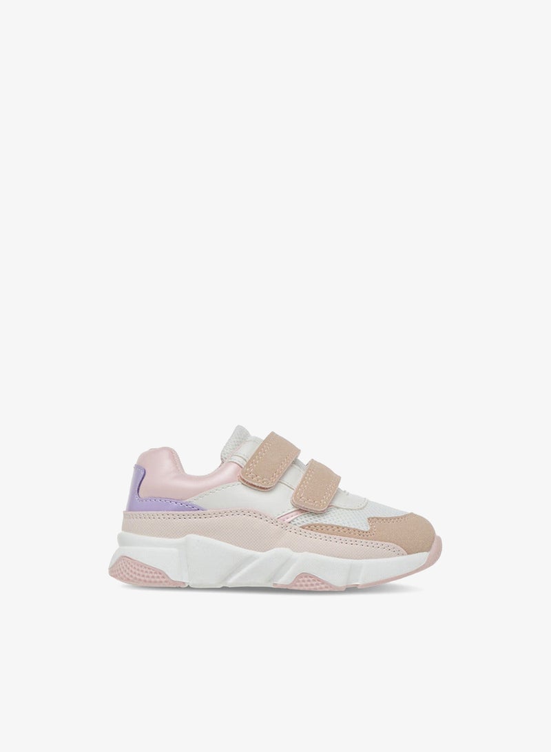 Barefeet Panelled Sneakers with Hook and Loop Closure - Image 1