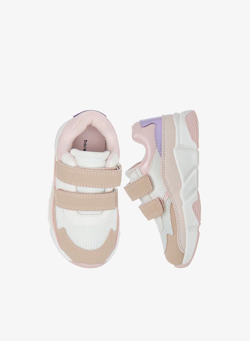 Barefeet Panelled Sneakers with Hook and Loop Closure - Image 3