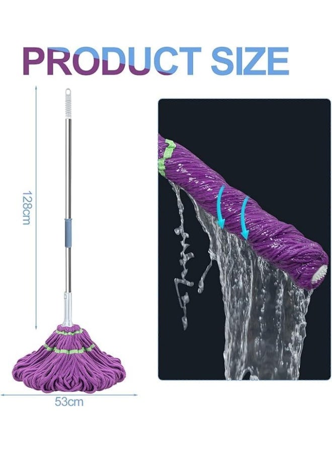 Easy Wring Wet & Dry Floor Cleaning Mop for Hardwood Microfiber not only absorbs water on the floor, but can also pick up dirt, dust and hair - Image 4