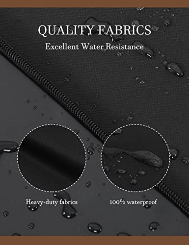 iBirdie Outdoor TV Cover 28 to 32 inch Waterproof, Cover Size 29''W x 19''H, Weatherproof, with Zipper for Outside Flat Screen 28 to 32 inch TV, Black, 600D Thick Fabric Protector - Image 4