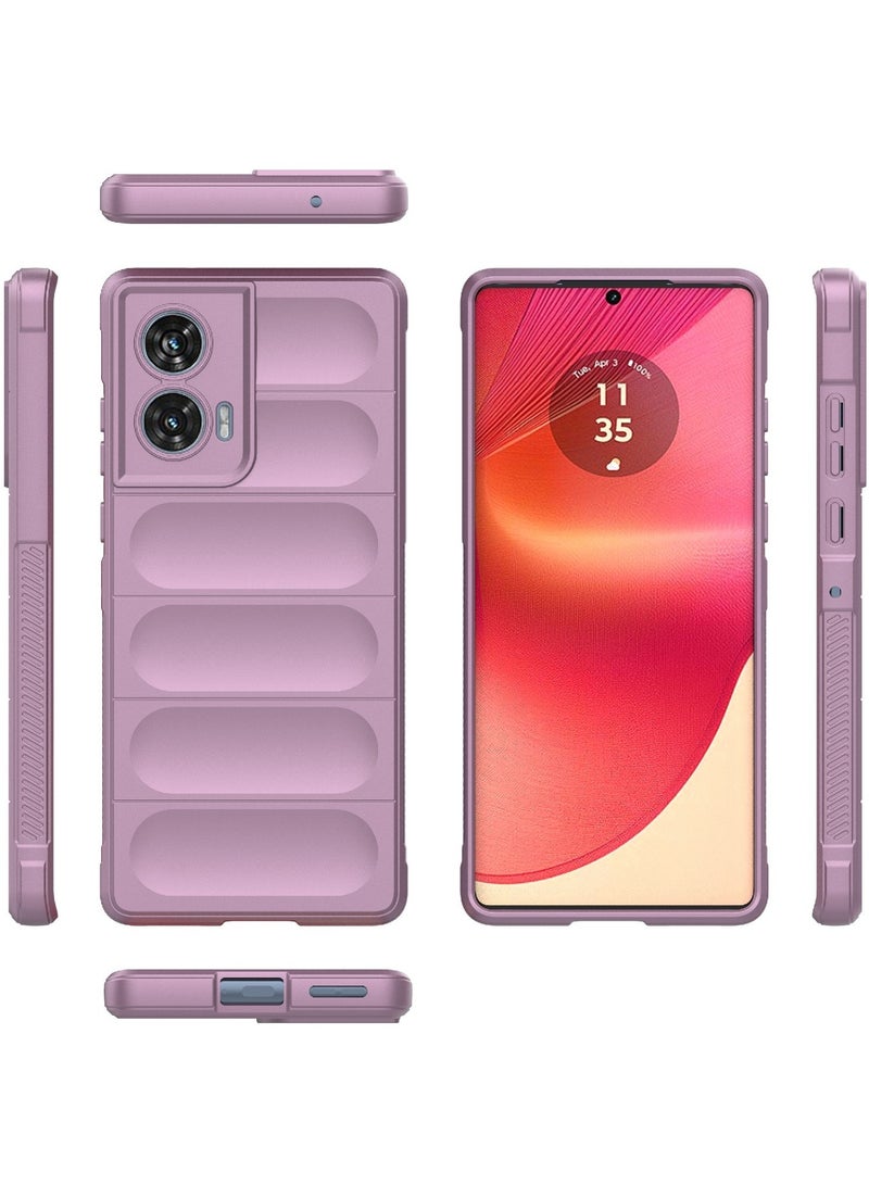 جراب موبايل ماجيك شيلد  سيليكون مضاد للصدمات وحمايه للكاميرا متوافق  Moto Edge 50 Fusion (ارجواني) - Image 2