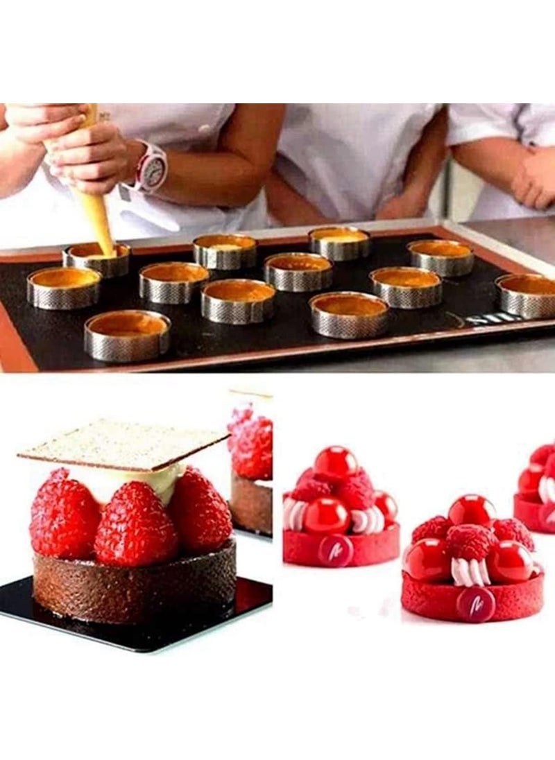 Nar Kalıp Pomegranate Mold Pomegranate Mold Perforated Round Tart Mold 10 Pieces 6cm  - Image 3