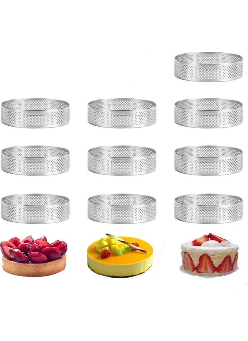 Nar Kalıp Pomegranate Mold Pomegranate Mold Perforated Round Tart Mold 10 Pieces 6cm  - Image 1