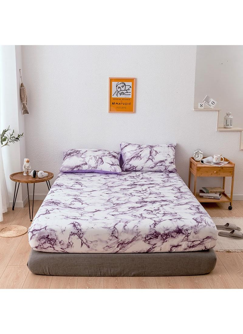 Y&D 3-Piece Marble Patterned Bed Sheets Mattresses Breathable Mattress Cover  - Image 1