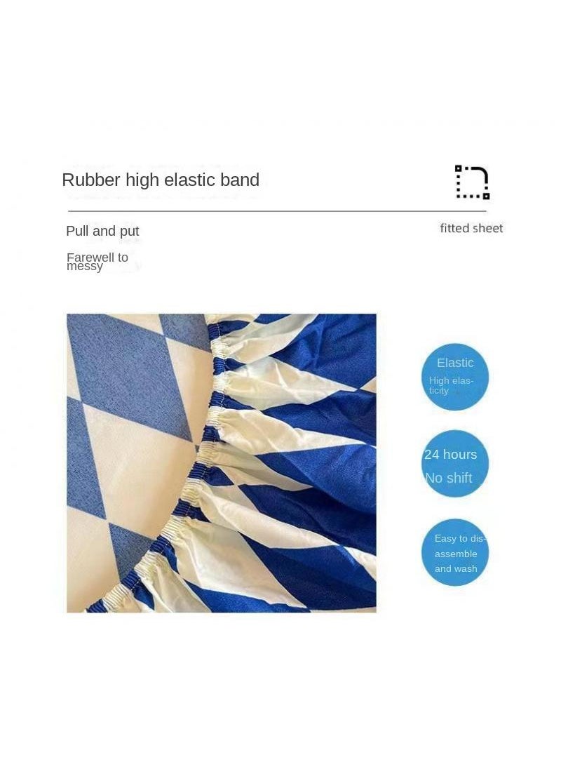 Y&D 3-Piece Marble Patterned Bed Sheets Mattresses Breathable Mattress Cover  - Image 4