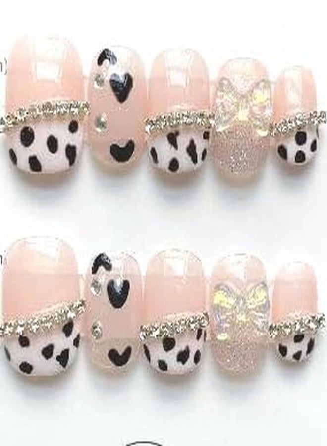 ShreeVoke 24PCS Everlasting French Nails Artificial Nails Art Set| Lightweight & Long Lasting| Easy To Use| Quick Fix For Festivals & Special Occasions - Image 2