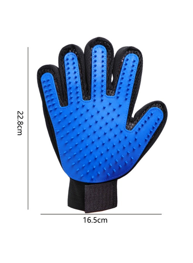 Upgraded High Efficiency Pet Hair Removal Gloves - Gentle Hair Removal Brush for Long and Short Hair Dogs, Cats and Horses - 1 Pair (Blue) - Image 5