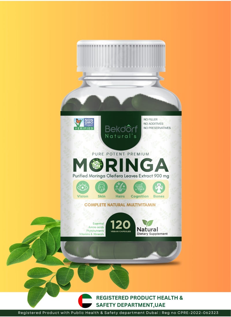 Bekdorf - Moringa -120 Vegan Capsules (Complete Natural Multivitamin) - Image 1
