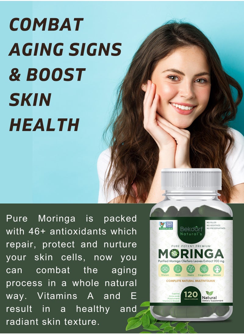 Bekdorf - Moringa -120 Vegan Capsules (Complete Natural Multivitamin) - Image 1