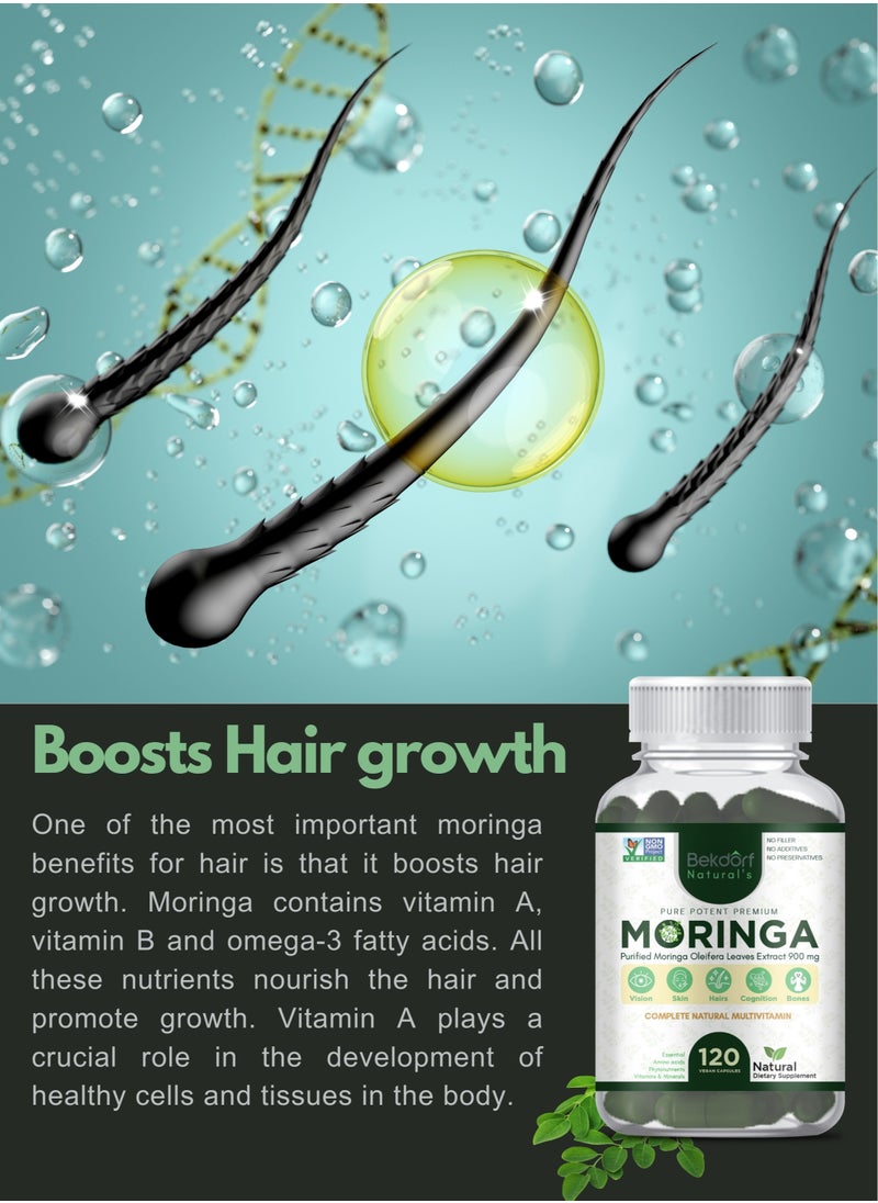 Bekdorf - Moringa -120 Vegan Capsules (Complete Natural Multivitamin) - Image 1