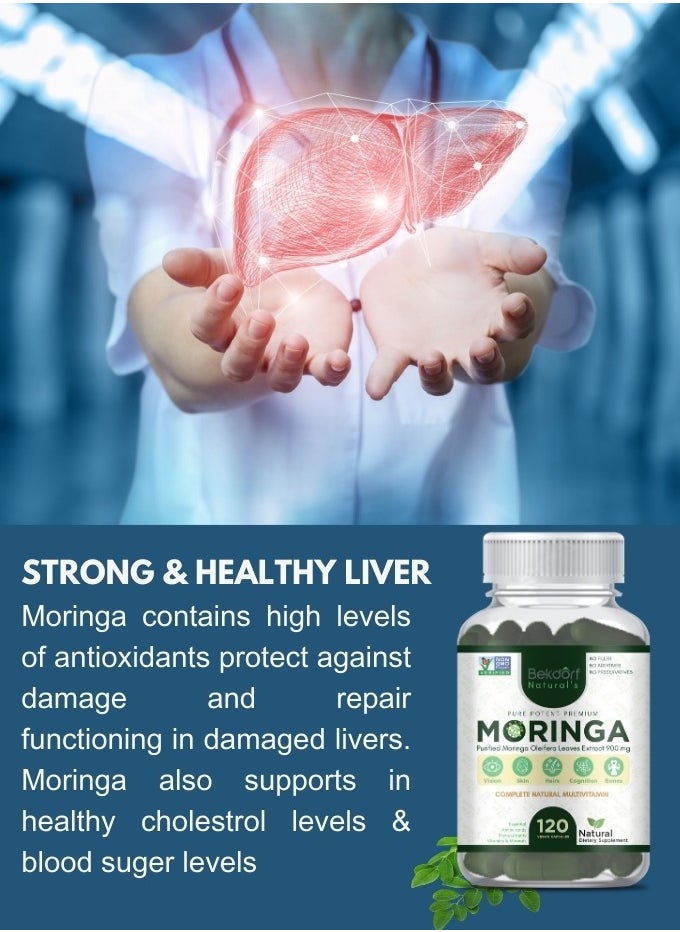 Bekdorf - Moringa -120 Vegan Capsules (Complete Natural Multivitamin) - Image 1