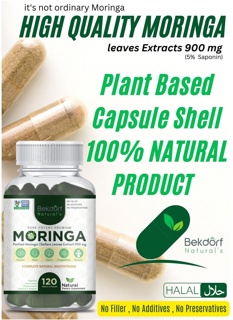 Bekdorf - Moringa -120 Vegan Capsules (Complete Natural Multivitamin) - Image 1