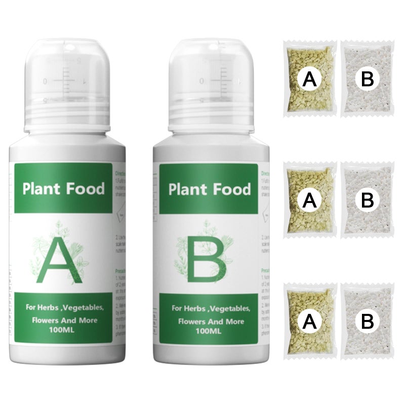 Haligo Hydroponics Nutrients for Aerogarden(800ml in Total), Plant Food A & B Hydroponics Supplies, Indoor Plant Fertilizer for Hydroponics Growing System, Hydroponic Solution for Vegetables Thrive - Image 1