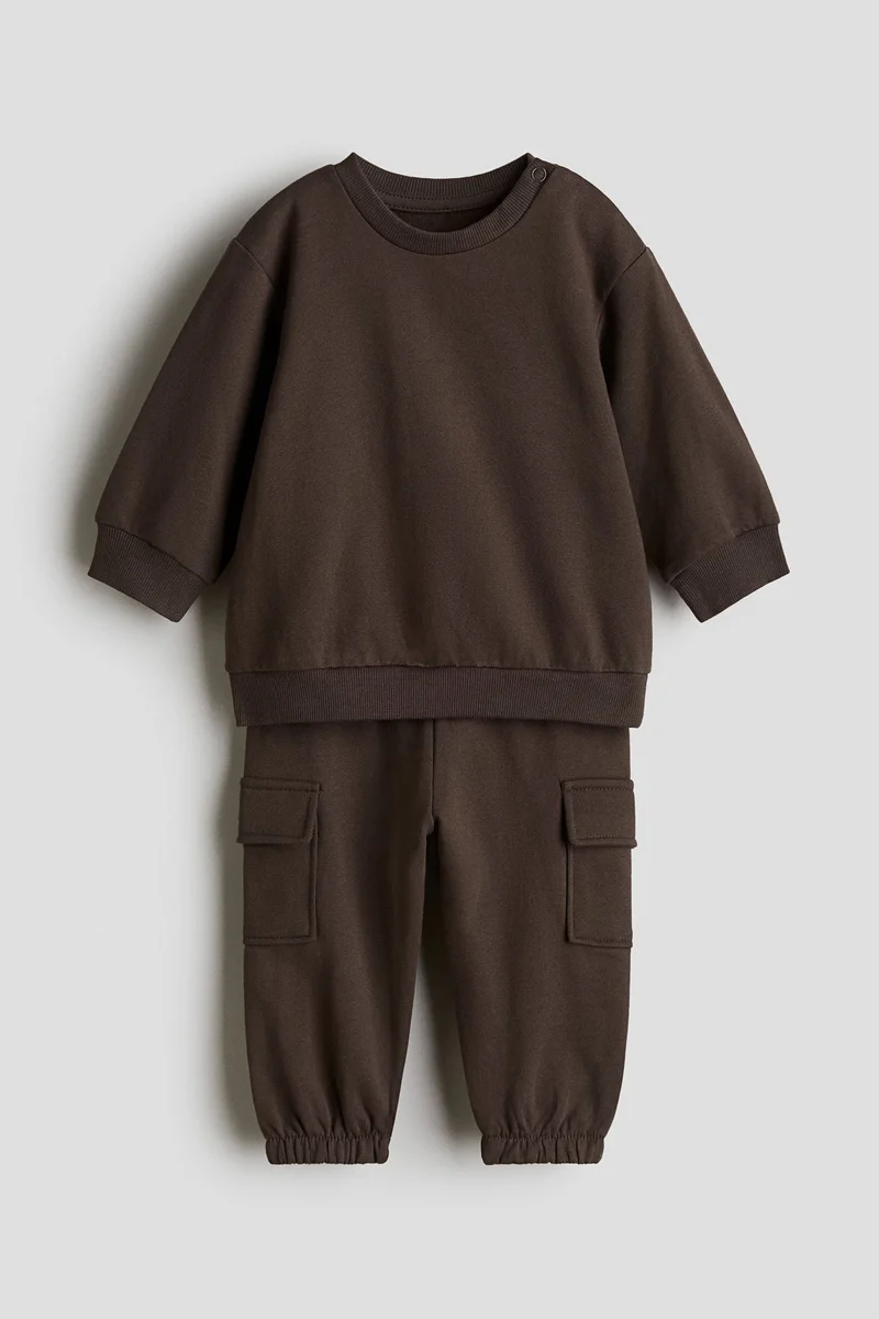 H&M 2-piece brushed-inside sweatshirt set