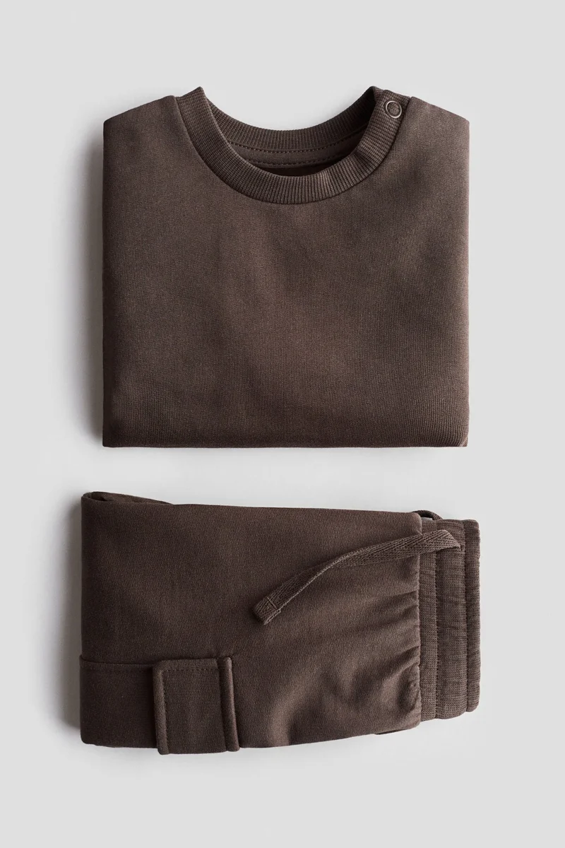 H&M 2-piece brushed-inside sweatshirt set