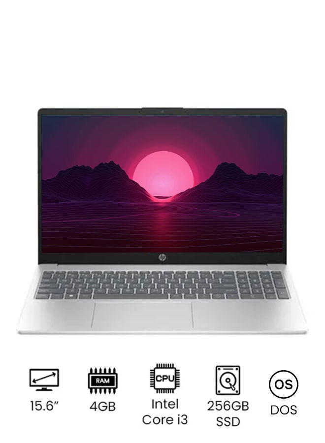 HP لابتوب 250 جى 10 بشاشة 15.6 بوصة عالية الدقة بالكامل ، معالج كور i3-1315U / ذاكرة وصول عشوائي 4 جيجابايت / 256 جيجابايت اس اس دي / بدون نظام تشغيل ويندوز / رسومات انتل فائقة الجودة الإنجليزية/العربية فضي - Image 1