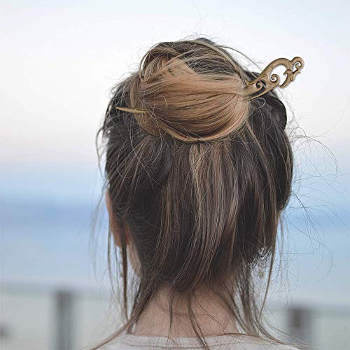 AUHOKY 24 Pieces Chinese Women Hair Sticks, AUHOKY 12 Styles Vintage Bronze Decorative Hair Pin Chopsticks, Antique Retro Hair Forks for Hair DIY Accessory - Image 5